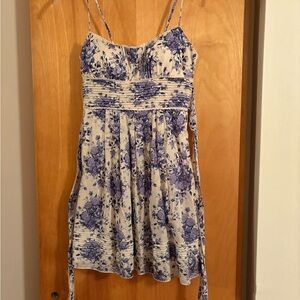 Speechless 🪻 Vintage Purple and Cream Floral Babydoll Dress, 5 🪻 Y2K, Coquette